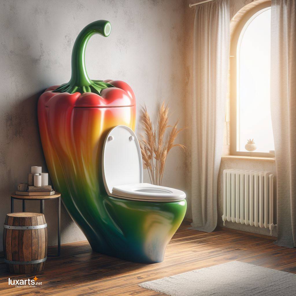 Spice Up Your Bathroom: Chili Pepper-Shaped Toilet for a Fiery Statement luxarts chili pepper toilet 5