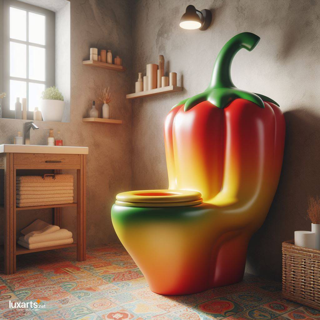 Spice Up Your Bathroom: Chili Pepper-Shaped Toilet for a Fiery Statement luxarts chili pepper toilet 7