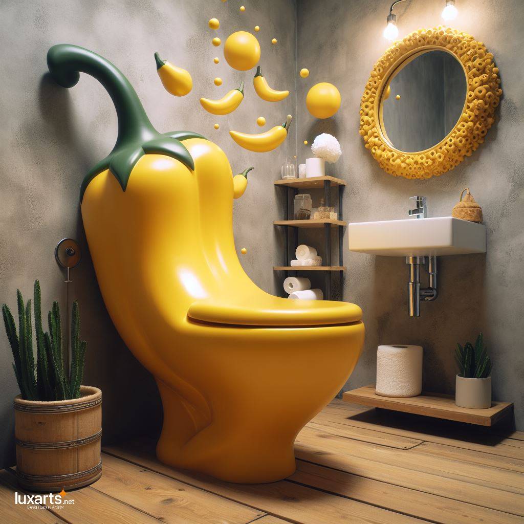 Spice Up Your Bathroom: Chili Pepper-Shaped Toilet for a Fiery Statement luxarts chili pepper toilet 9