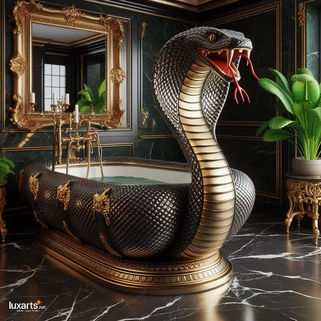 Cobra Shaped Bathtub: Luxurious Serpentine Elegance for Your Bathroom luxarts cobra bathtub 5