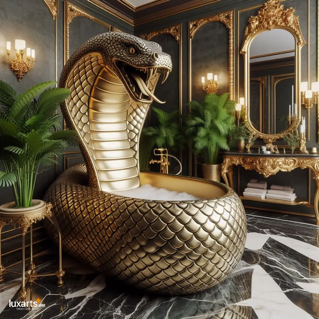Cobra Shaped Bathtub: Luxurious Serpentine Elegance for Your Bathroom luxarts cobra bathtub 6