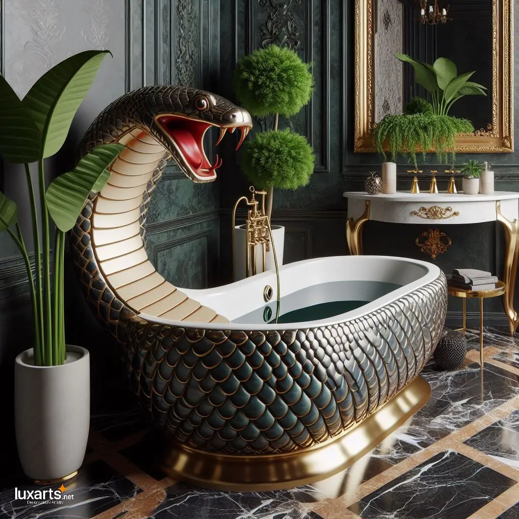 Cobra Shaped Bathtub: Luxurious Serpentine Elegance for Your Bathroom luxarts cobra bathtub 7