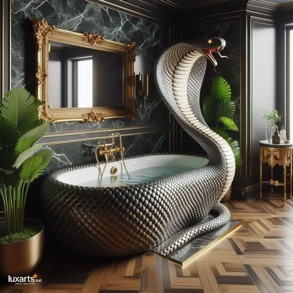 Cobra Shaped Bathtub: Luxurious Serpentine Elegance for Your Bathroom luxarts cobra bathtub 9
