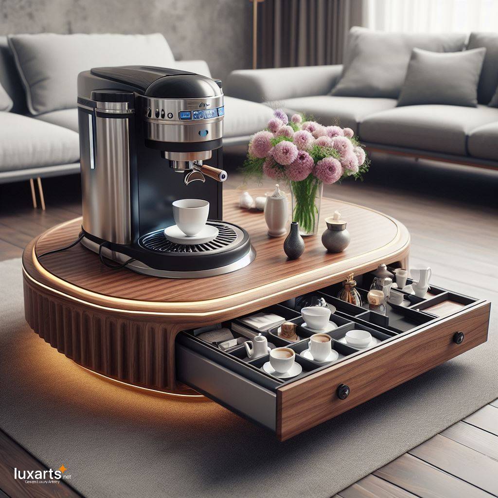 Coffee Tables with Built-In Coffee Makers: Blending Functionality and Style luxarts coffee tables with built in coffee makers 2