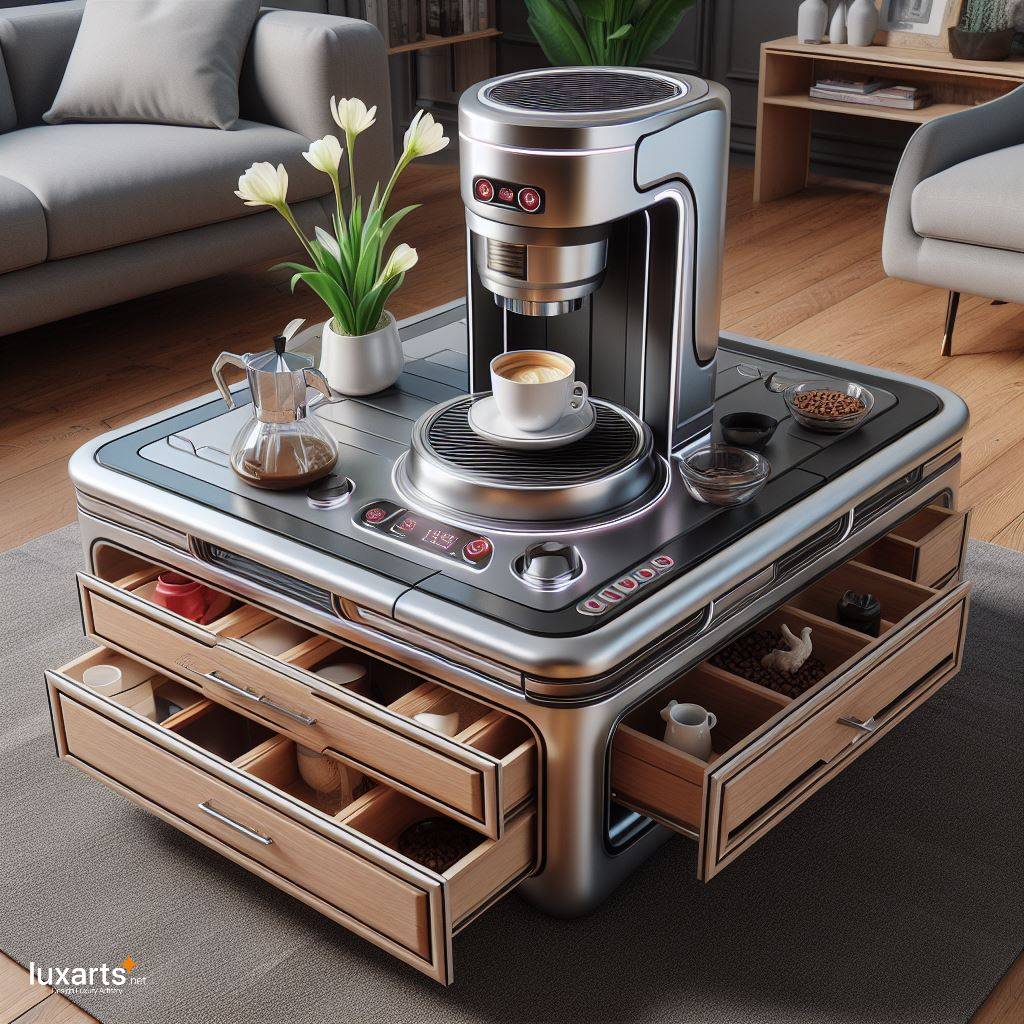 Coffee Tables with Built-In Coffee Makers: Blending Functionality and Style luxarts coffee tables with built in coffee makers 7