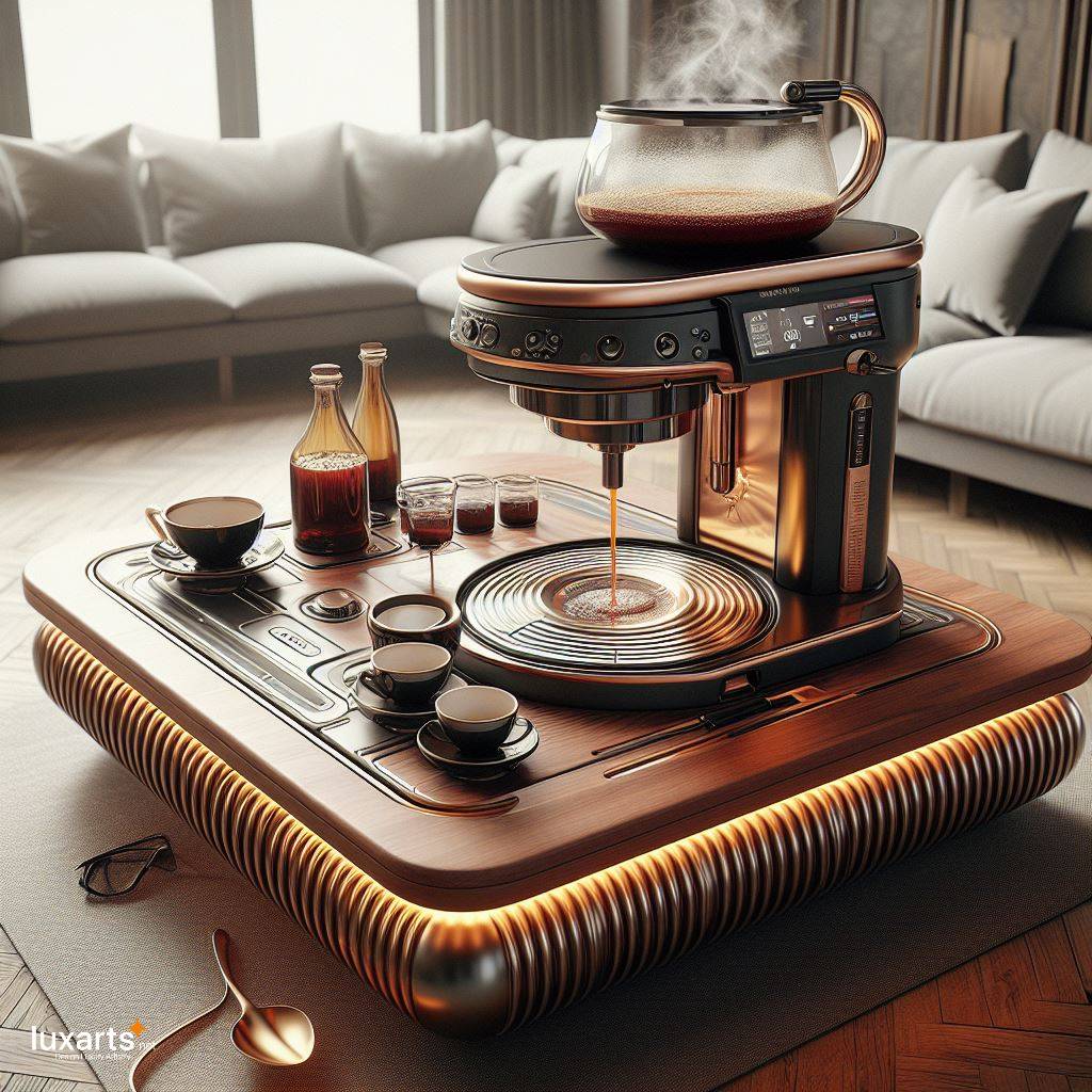 Coffee Tables with Built-In Coffee Makers: Blending Functionality and Style luxarts coffee tables with built in coffee makers 8