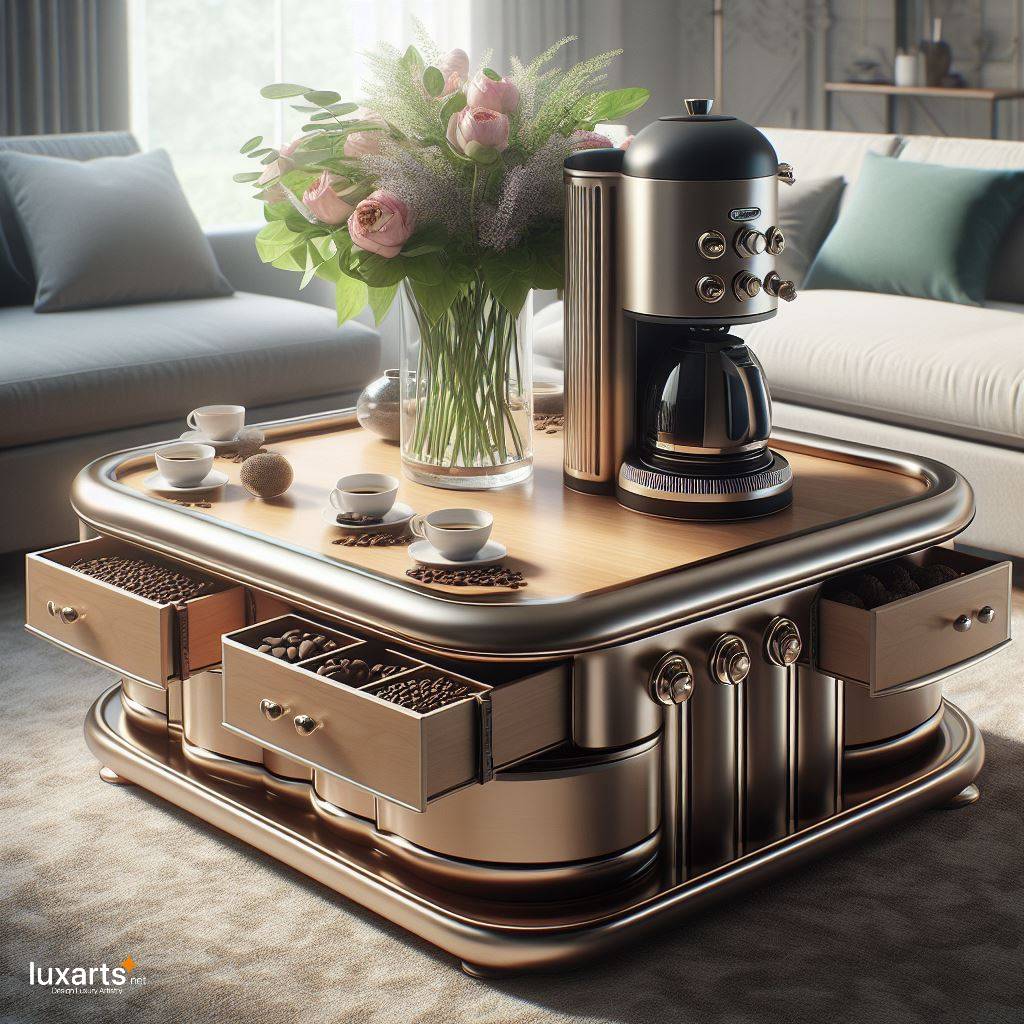 Coffee Tables with Built-In Coffee Makers: Blending Functionality and Style luxarts coffee tables with built in coffee makers 9