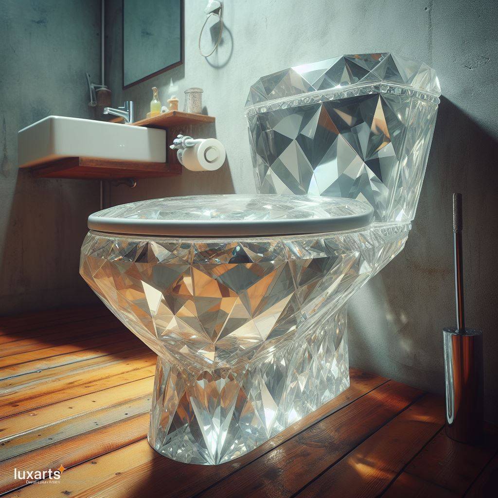 Elevate Your Bathroom Experience: The Diamond Shaped Toilet luxarts diamond toilet 2
