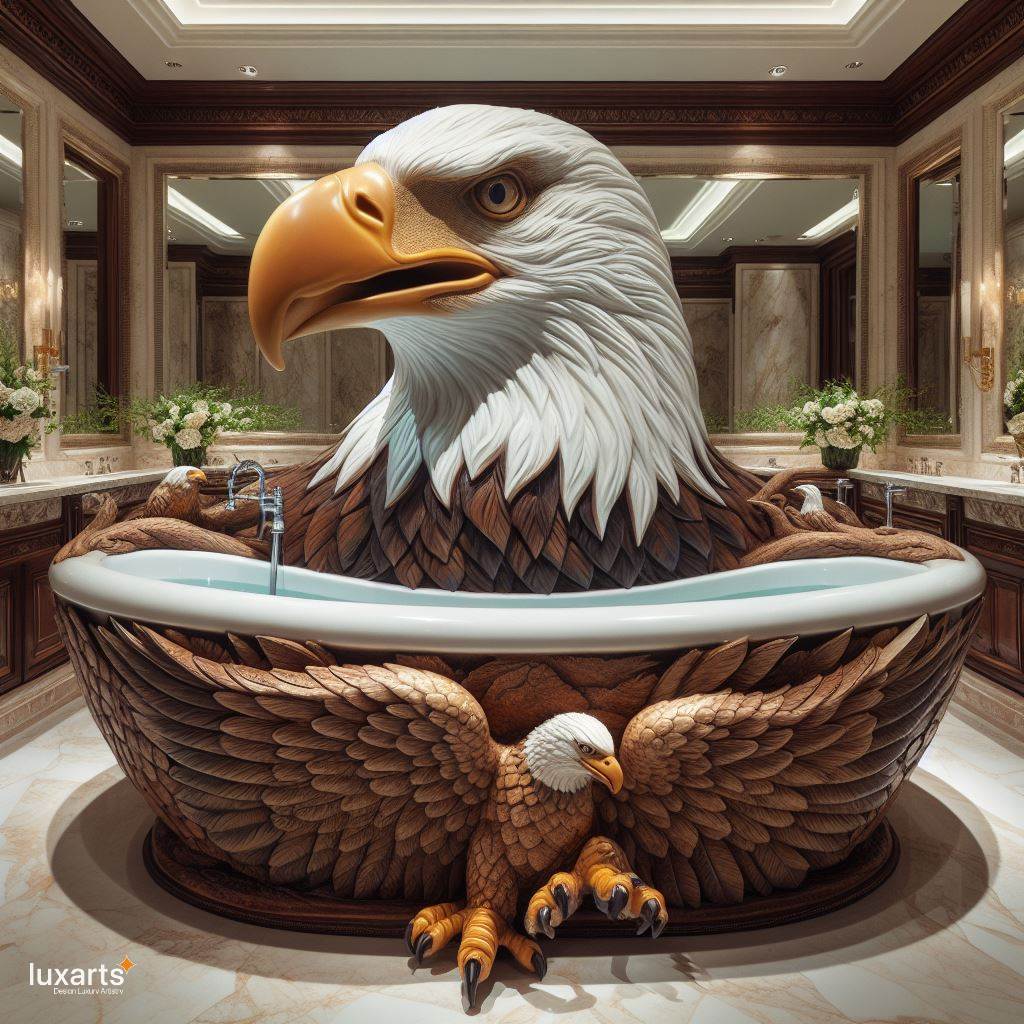 Eagle Shaped Bathtub: Soaring Creativity in Bathroom Design luxarts eagle bathtub 1