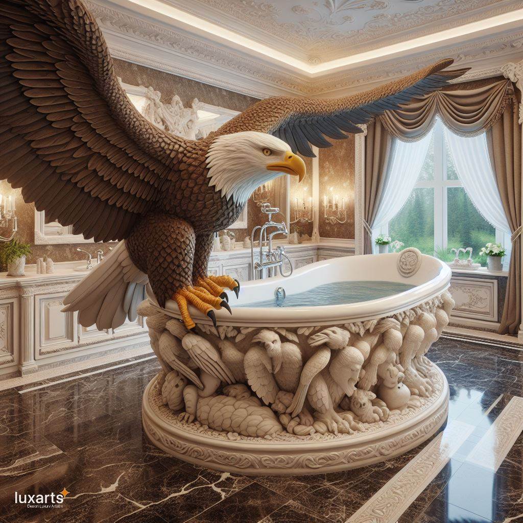 Eagle Shaped Bathtub: Soaring Creativity in Bathroom Design luxarts eagle bathtub 2