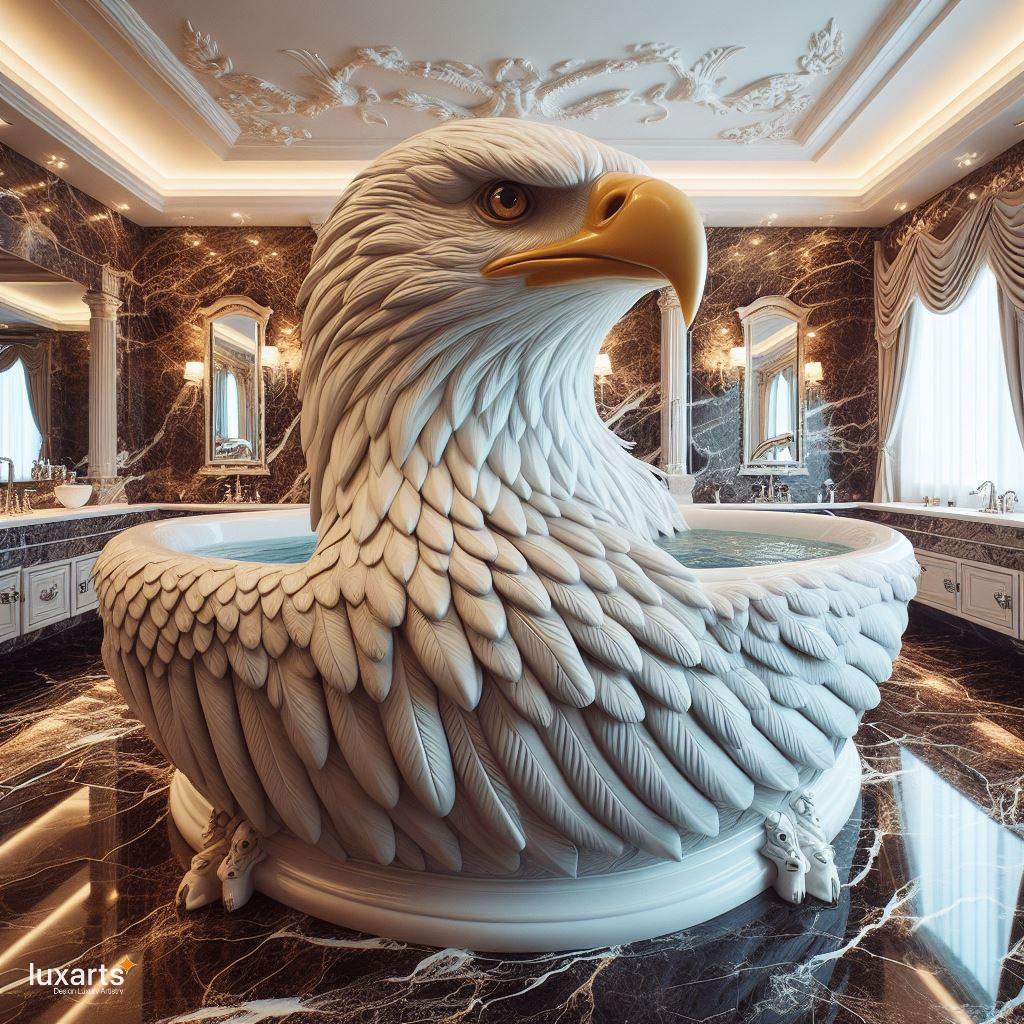 Eagle Shaped Bathtub: Soaring Creativity in Bathroom Design luxarts eagle bathtub 3