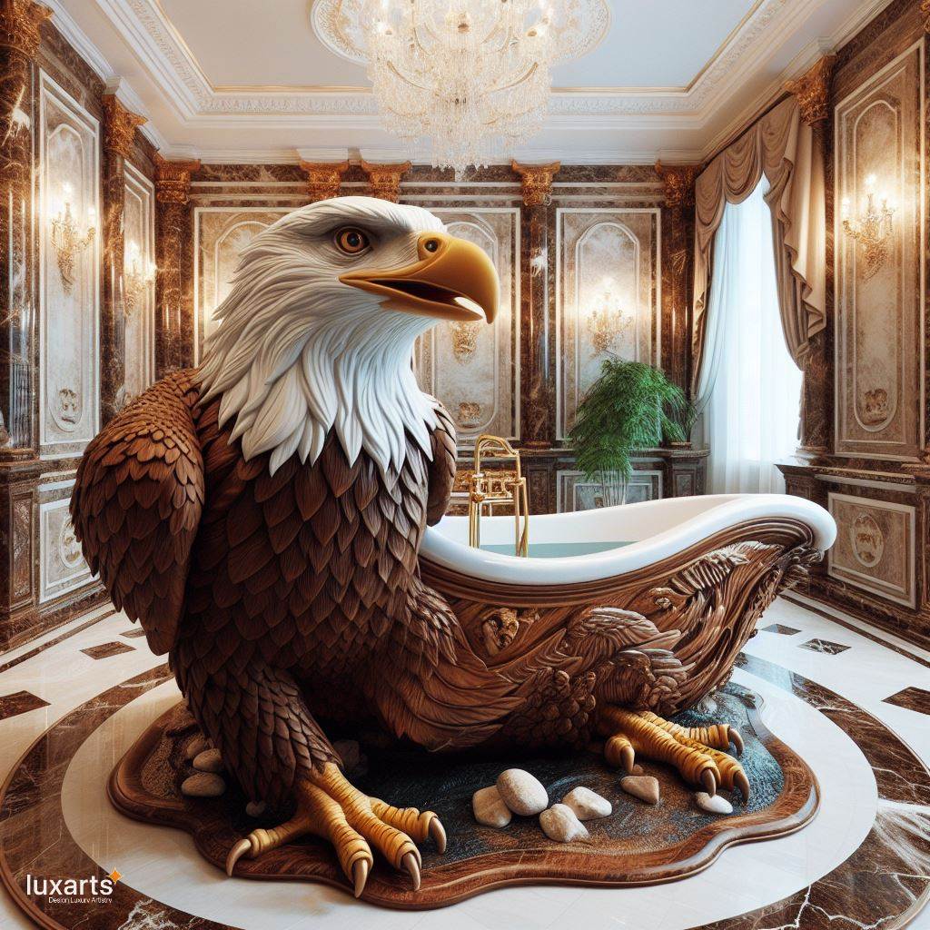 Eagle Shaped Bathtub: Soaring Creativity in Bathroom Design luxarts eagle bathtub 4
