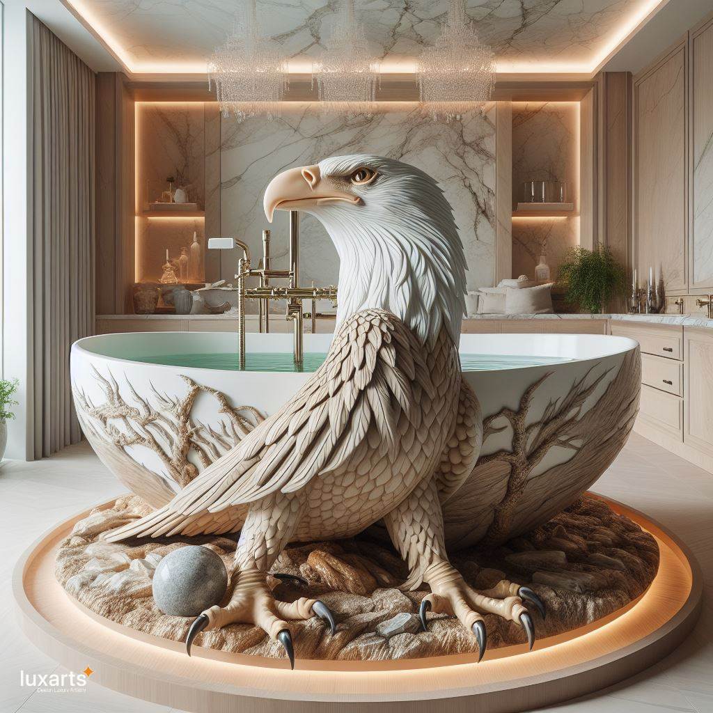Eagle Shaped Bathtub: Soaring Creativity in Bathroom Design luxarts eagle bathtub 5