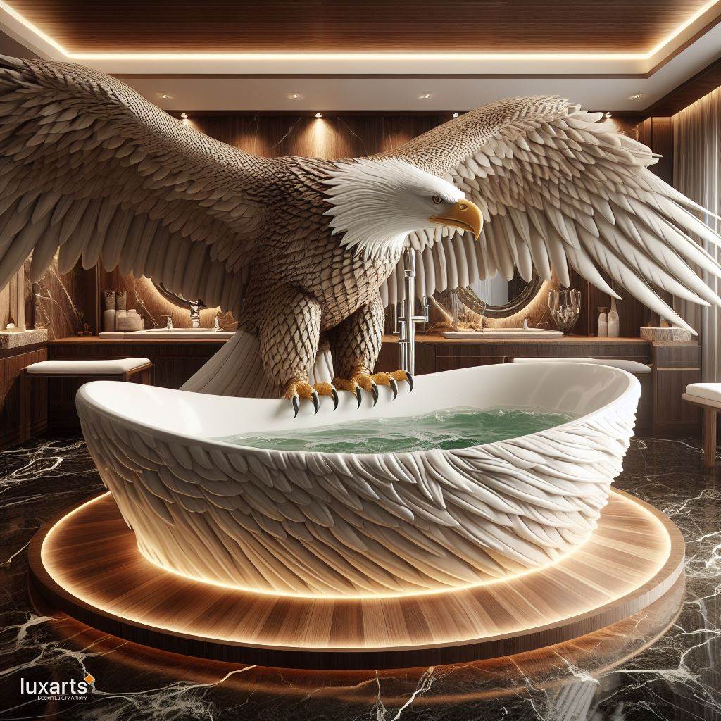 Eagle Shaped Bathtub: Soaring Creativity in Bathroom Design luxarts eagle bathtub 6