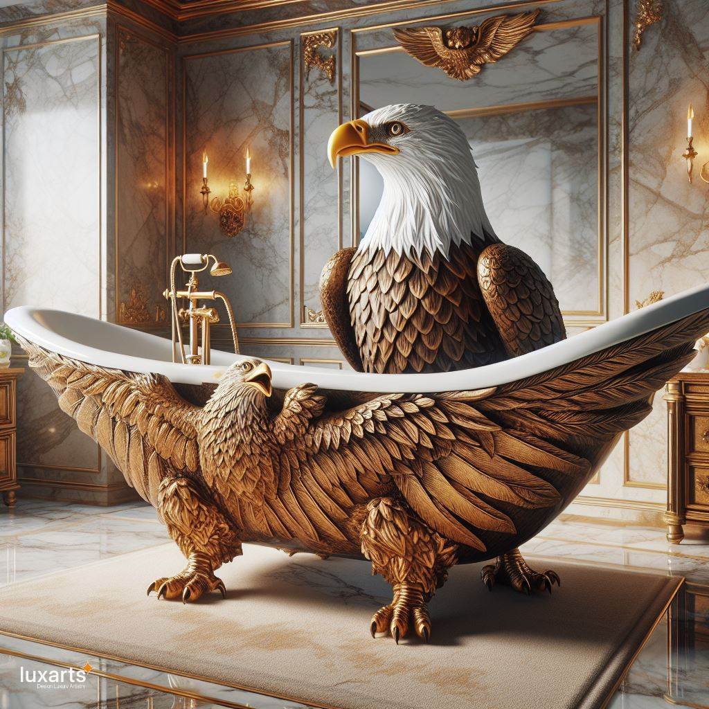 Eagle Shaped Bathtub: Soaring Creativity in Bathroom Design luxarts eagle bathtub 7