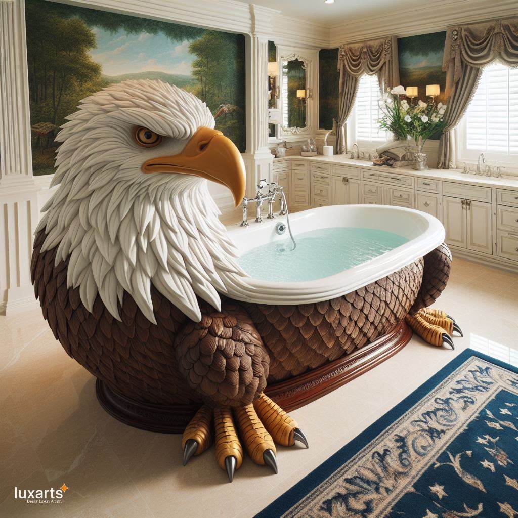 Eagle Shaped Bathtub: Soaring Creativity in Bathroom Design luxarts eagle bathtub 9