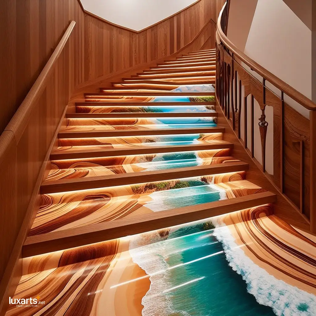 Epoxy Beach Stairs: Bringing the Shoreline Home luxarts epoxy beach stairs 11