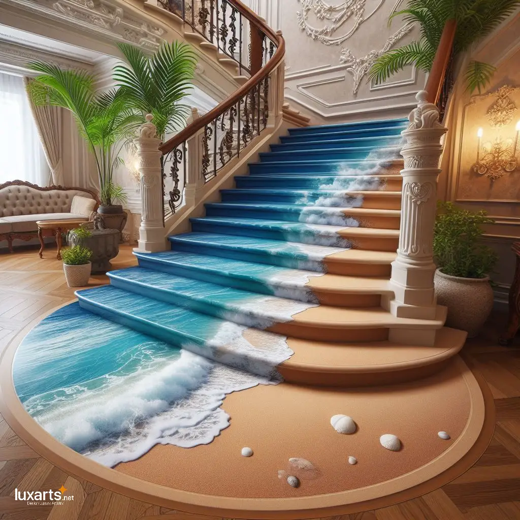 Epoxy Beach Stairs: Bringing the Shoreline Home luxarts epoxy beach stairs 13