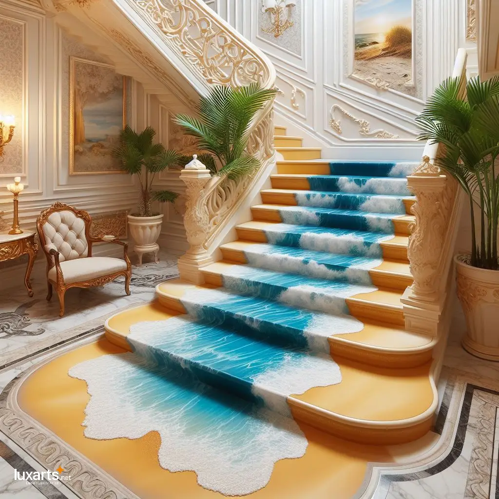 Epoxy Beach Stairs: Bringing the Shoreline Home luxarts epoxy beach stairs 5
