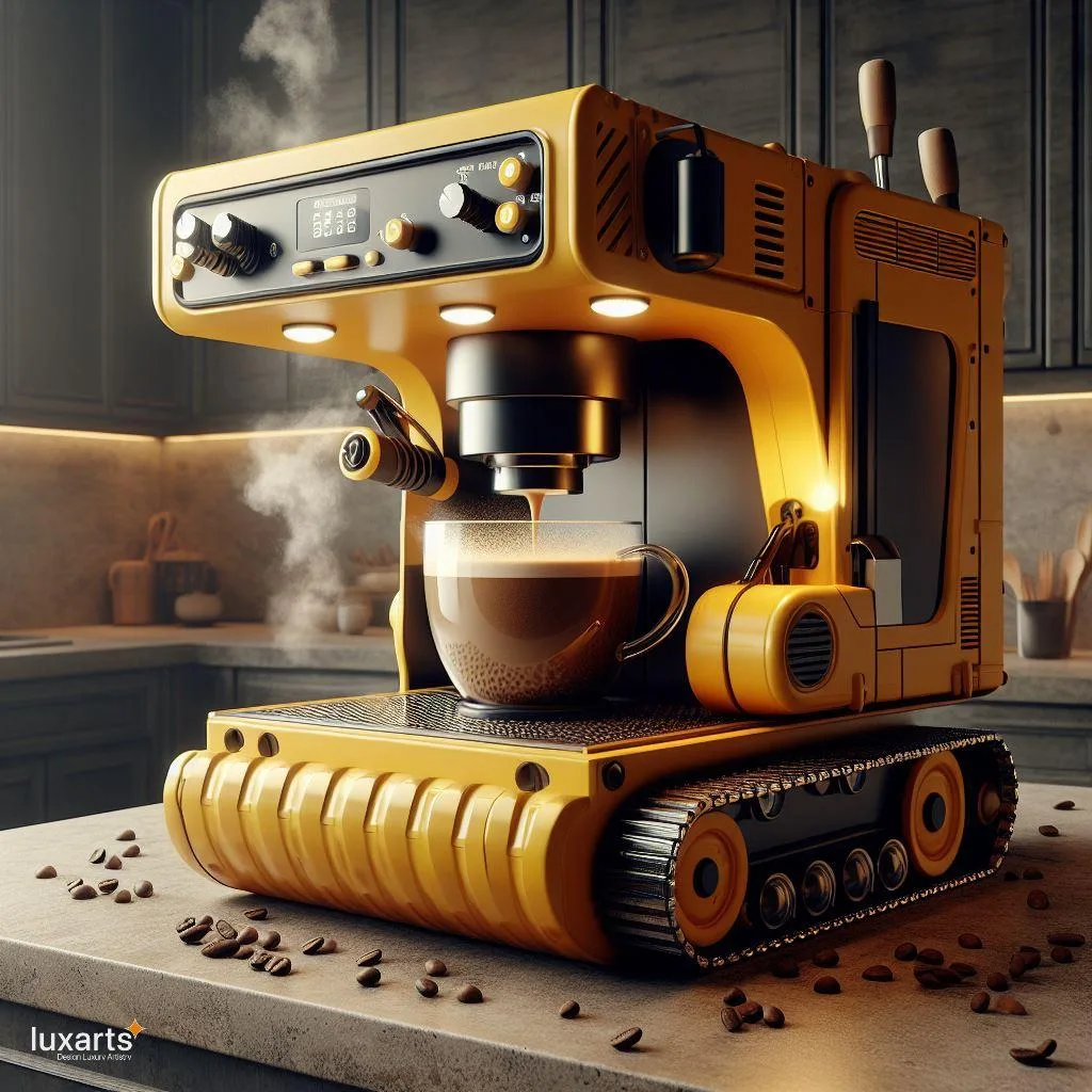 Excavator Shape Coffee Maker: Brewing Creativity in Construction Enthusiasts luxarts excavator coffee maker 1 jpg