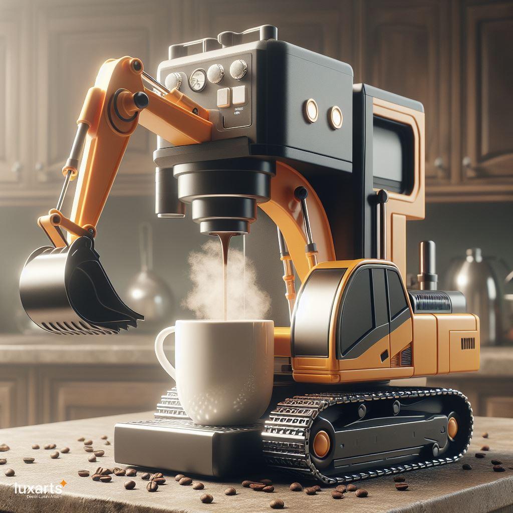 Excavator Shape Coffee Maker: Brewing Creativity in Construction Enthusiasts luxarts excavator coffee maker 3