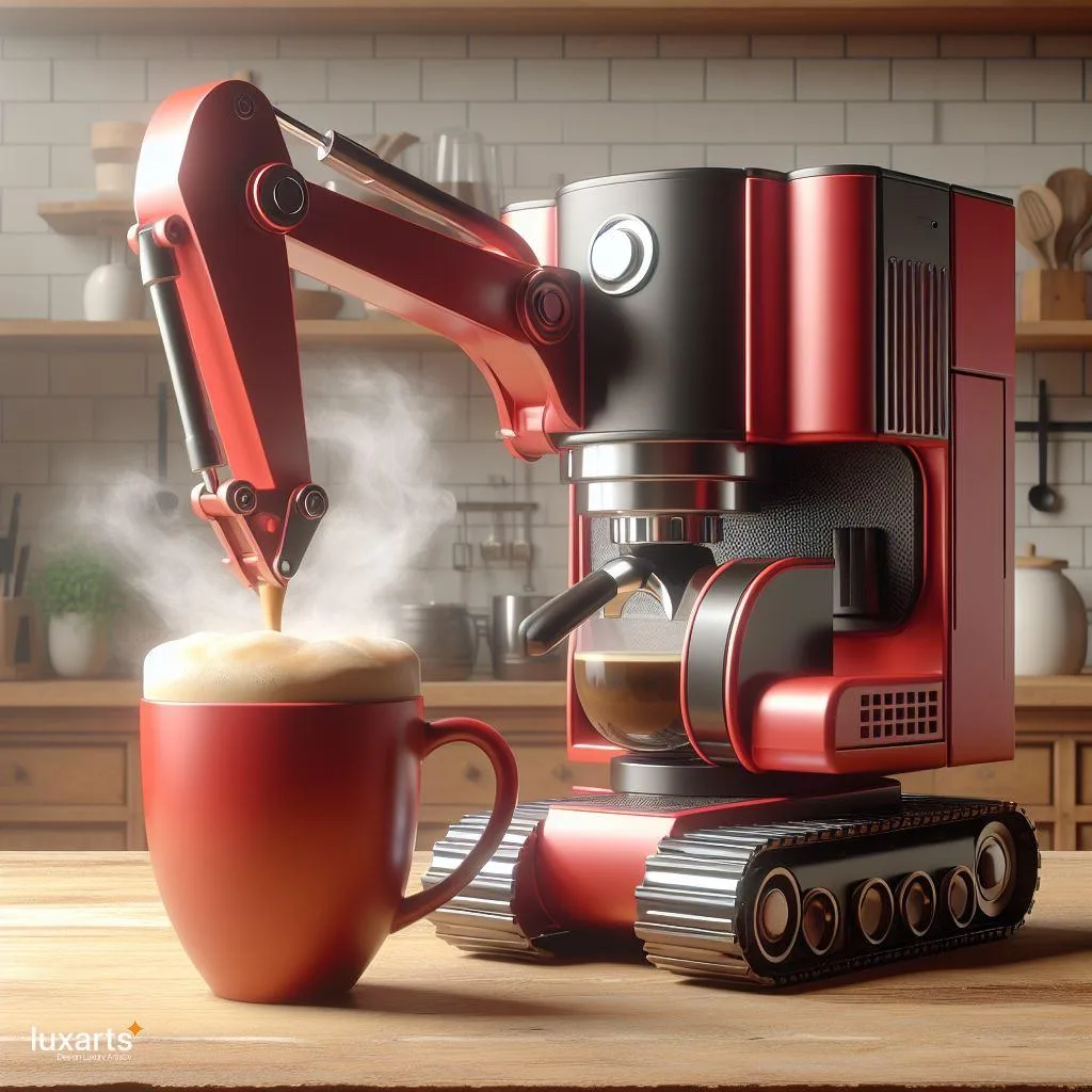 Excavator Shape Coffee Maker: Brewing Creativity in Construction Enthusiasts luxarts excavator coffee maker 6 jpg