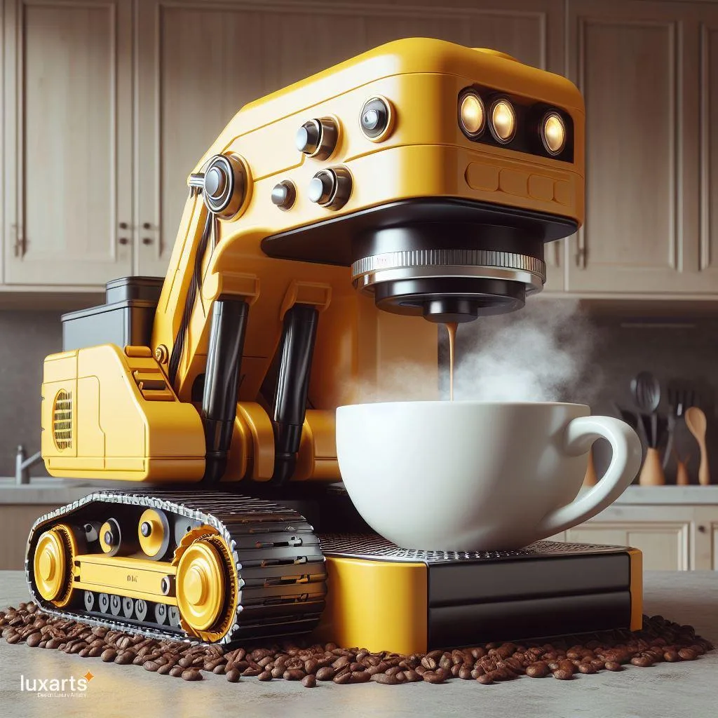 Excavator Shape Coffee Maker: Brewing Creativity in Construction Enthusiasts luxarts excavator coffee maker 7 jpg