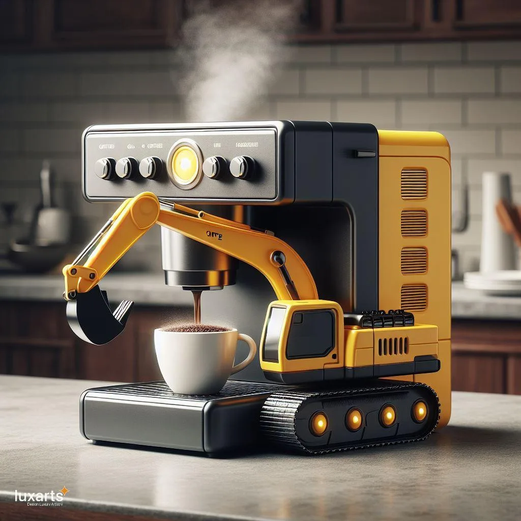 Excavator Shape Coffee Maker: Brewing Creativity in Construction Enthusiasts luxarts excavator coffee maker 8 jpg