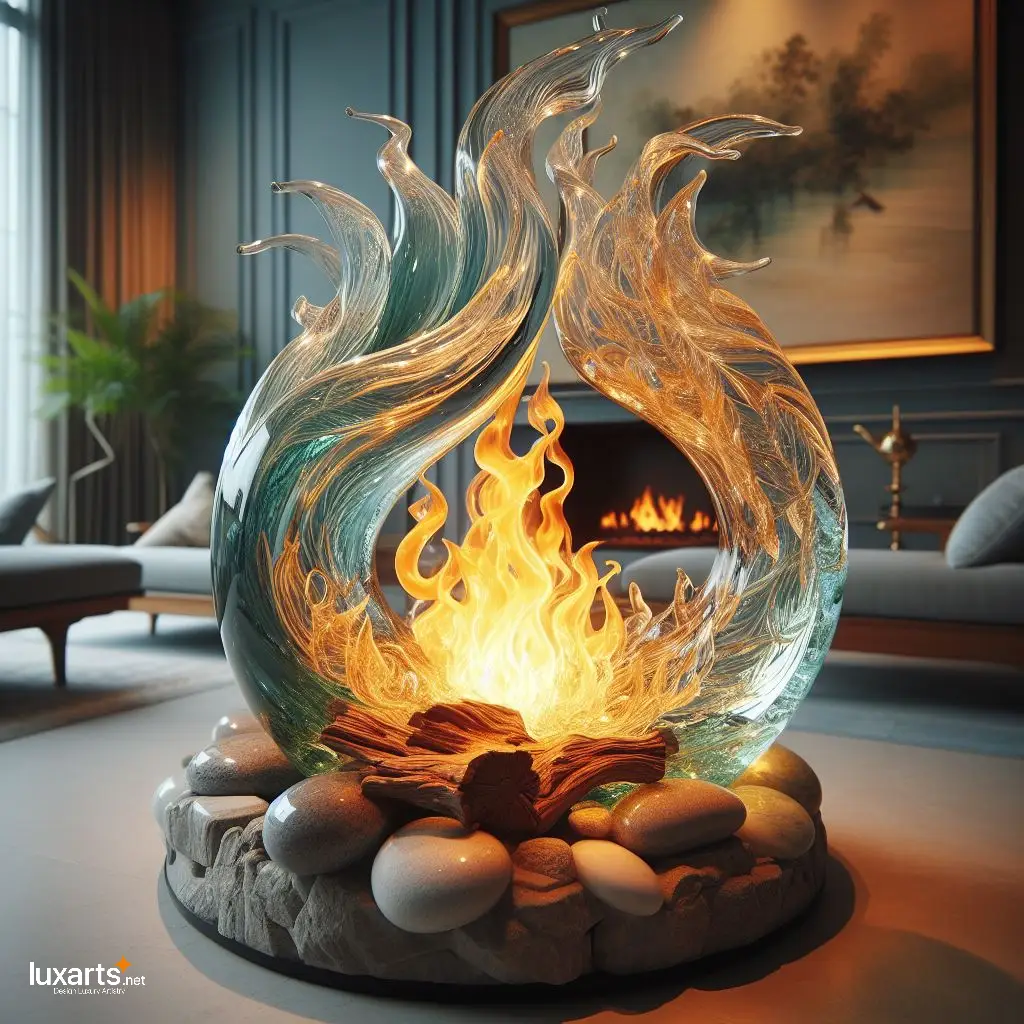 Mesmerizing Ambiance: Glass Flames Fireplace for Modern Elegance luxarts flames glass fireplace 10
