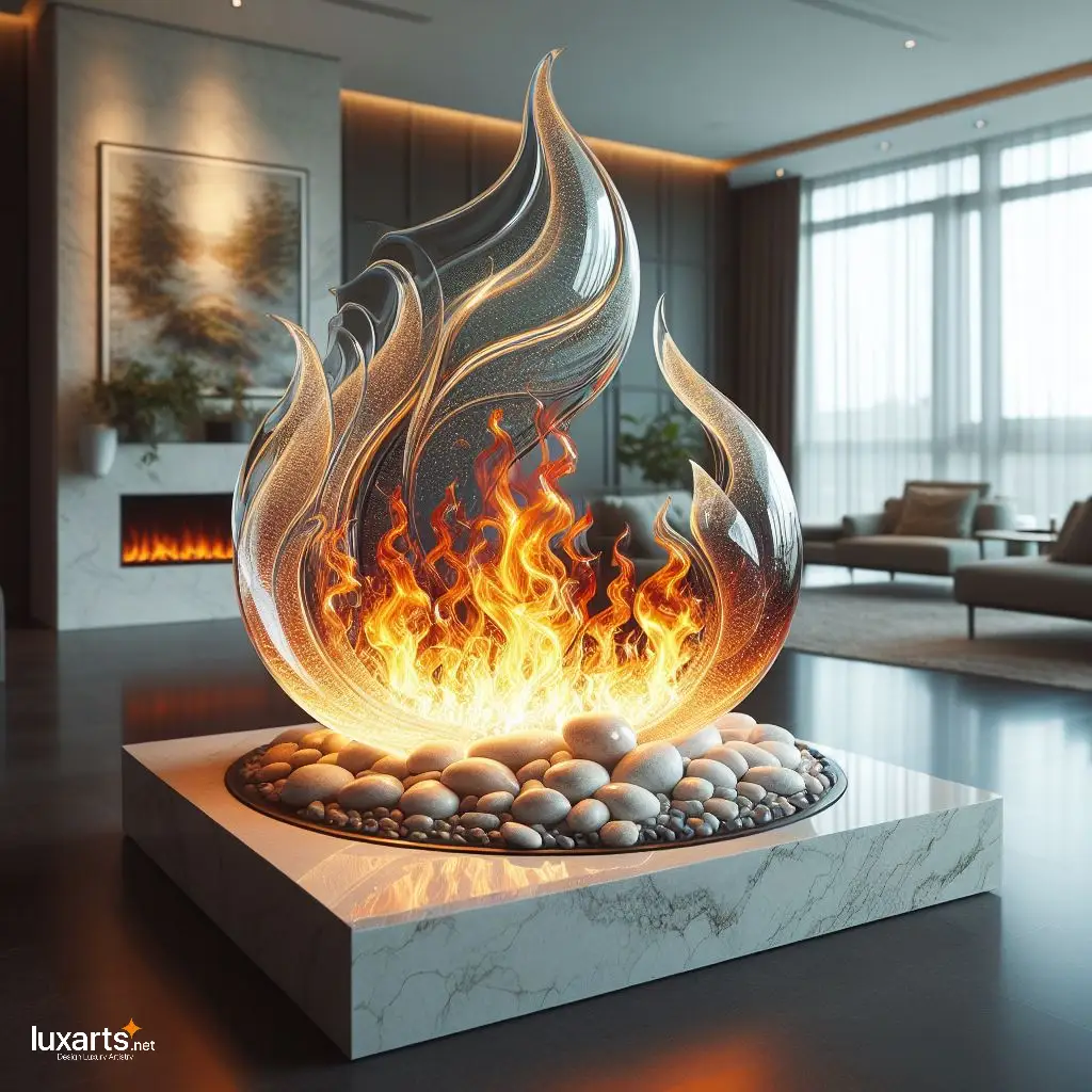 Mesmerizing Ambiance: Glass Flames Fireplace for Modern Elegance luxarts flames glass fireplace 7