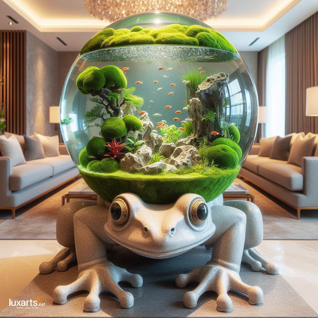Hop into Serenity Frog-Shaped Aquariums for Tranquil Underwater Scenes luxarts frog shaped aquariums 1