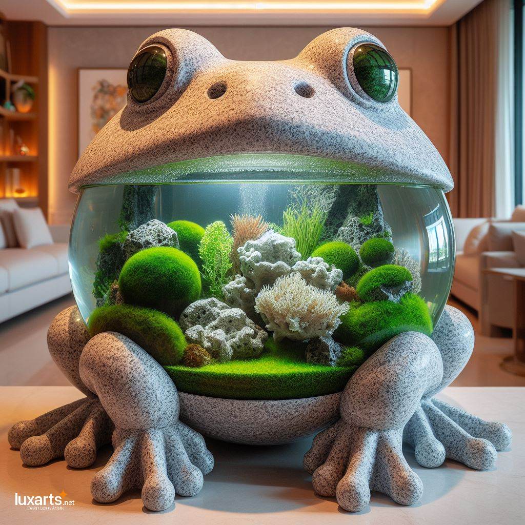 Hop into Serenity Frog-Shaped Aquariums for Tranquil Underwater Scenes luxarts frog shaped aquariums 13