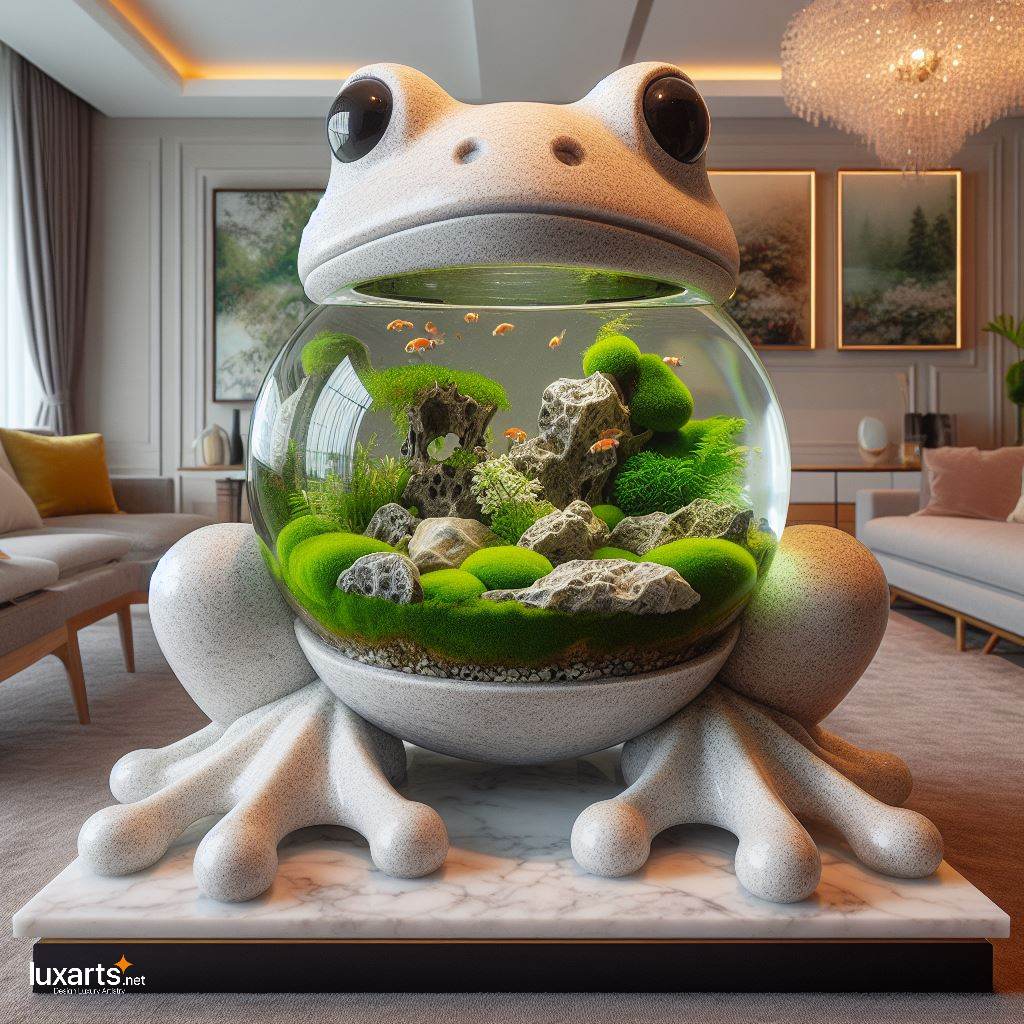 Hop into Serenity Frog-Shaped Aquariums for Tranquil Underwater Scenes luxarts frog shaped aquariums 3