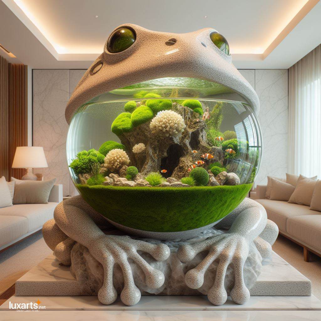 Hop into Serenity Frog-Shaped Aquariums for Tranquil Underwater Scenes luxarts frog shaped aquariums 4