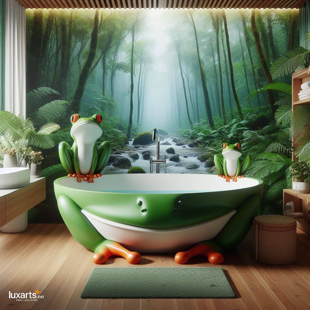 Frog-Shaped Bathtub: Elevate Your Bathroom with This Unique Statement Piece luxarts frog shaped bathtub 1