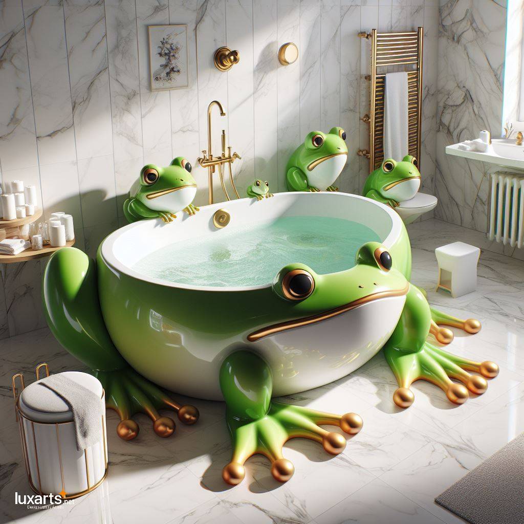 Frog-Shaped Bathtub: Elevate Your Bathroom with This Unique Statement Piece luxarts frog shaped bathtub 10