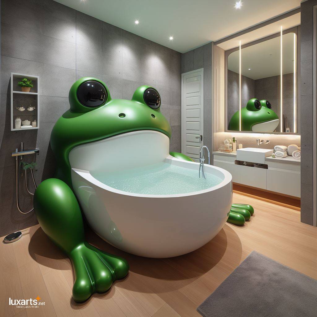 Frog-Shaped Bathtub: Elevate Your Bathroom with This Unique Statement Piece luxarts frog shaped bathtub 11
