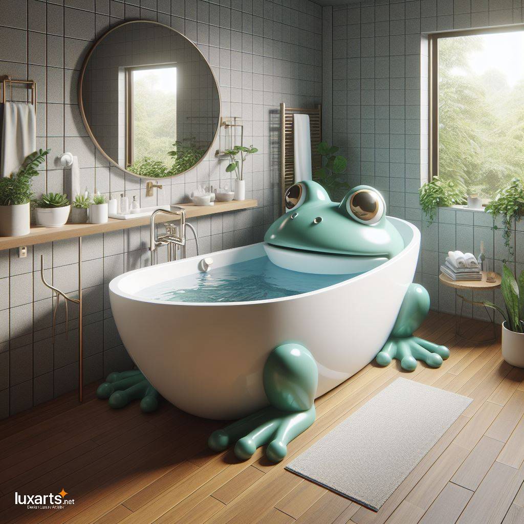 Frog-Shaped Bathtub: Elevate Your Bathroom with This Unique Statement Piece luxarts frog shaped bathtub 12