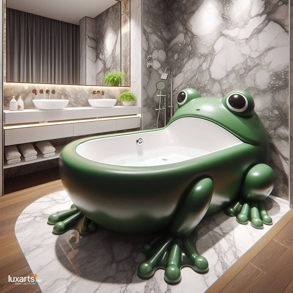 Frog-Shaped Bathtub: Elevate Your Bathroom with This Unique Statement Piece luxarts frog shaped bathtub 2