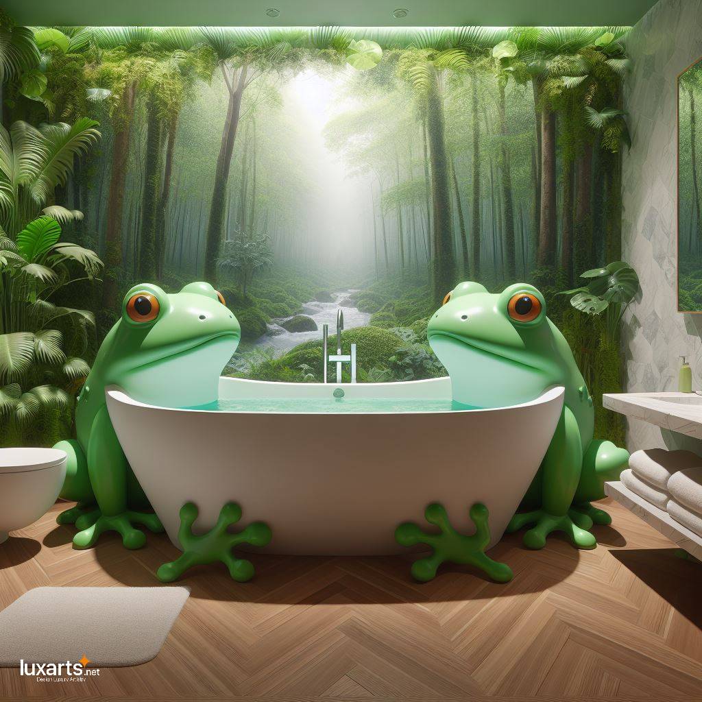 Frog-Shaped Bathtub: Elevate Your Bathroom with This Unique Statement Piece luxarts frog shaped bathtub 4