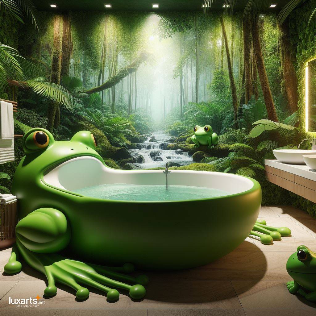 Frog-Shaped Bathtub: Elevate Your Bathroom with This Unique Statement Piece luxarts frog shaped bathtub 5
