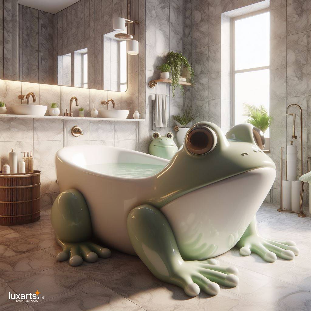 Frog-Shaped Bathtub: Elevate Your Bathroom with This Unique Statement Piece luxarts frog shaped bathtub 6