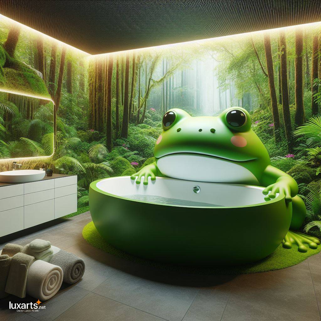 Frog-Shaped Bathtub: Elevate Your Bathroom with This Unique Statement Piece luxarts frog shaped bathtub 7