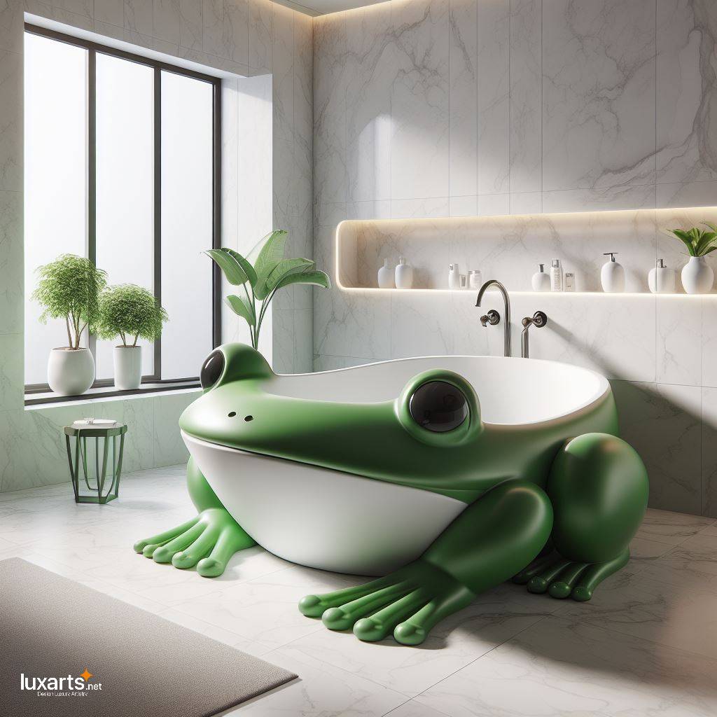 Frog-Shaped Bathtub: Elevate Your Bathroom with This Unique Statement Piece luxarts frog shaped bathtub 9