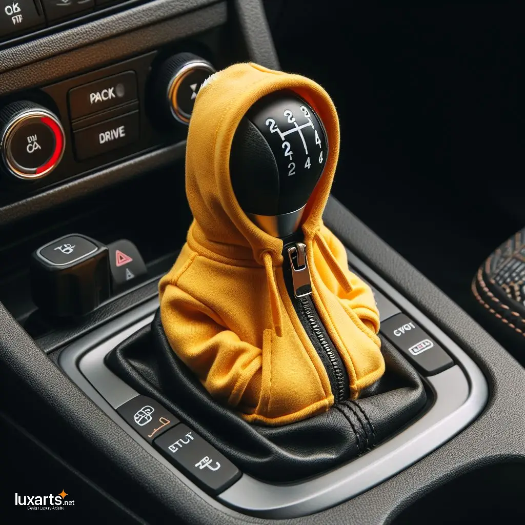 Hoodie Shaped Gear Shift Knob Cover: Add Style to Your Ride luxarts gear stick hoodie 10
