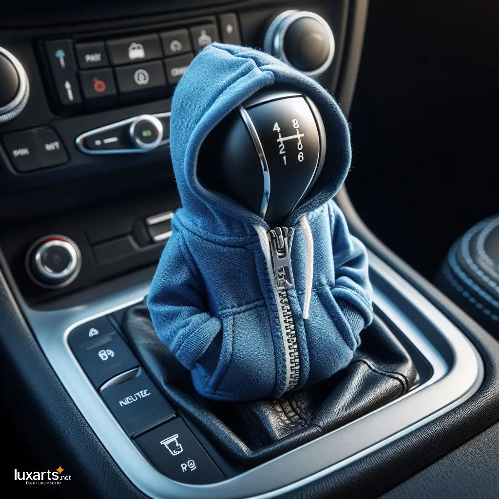 Hoodie Shaped Gear Shift Knob Cover: Add Style to Your Ride luxarts gear stick hoodie 13