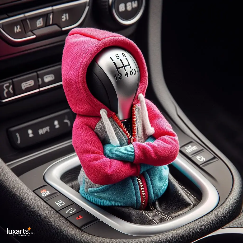 Hoodie Shaped Gear Shift Knob Cover: Add Style to Your Ride luxarts gear stick hoodie 14
