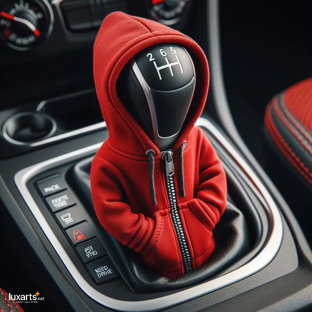 Hoodie Shaped Gear Shift Knob Cover: Add Style to Your Ride luxarts gear stick hoodie 5