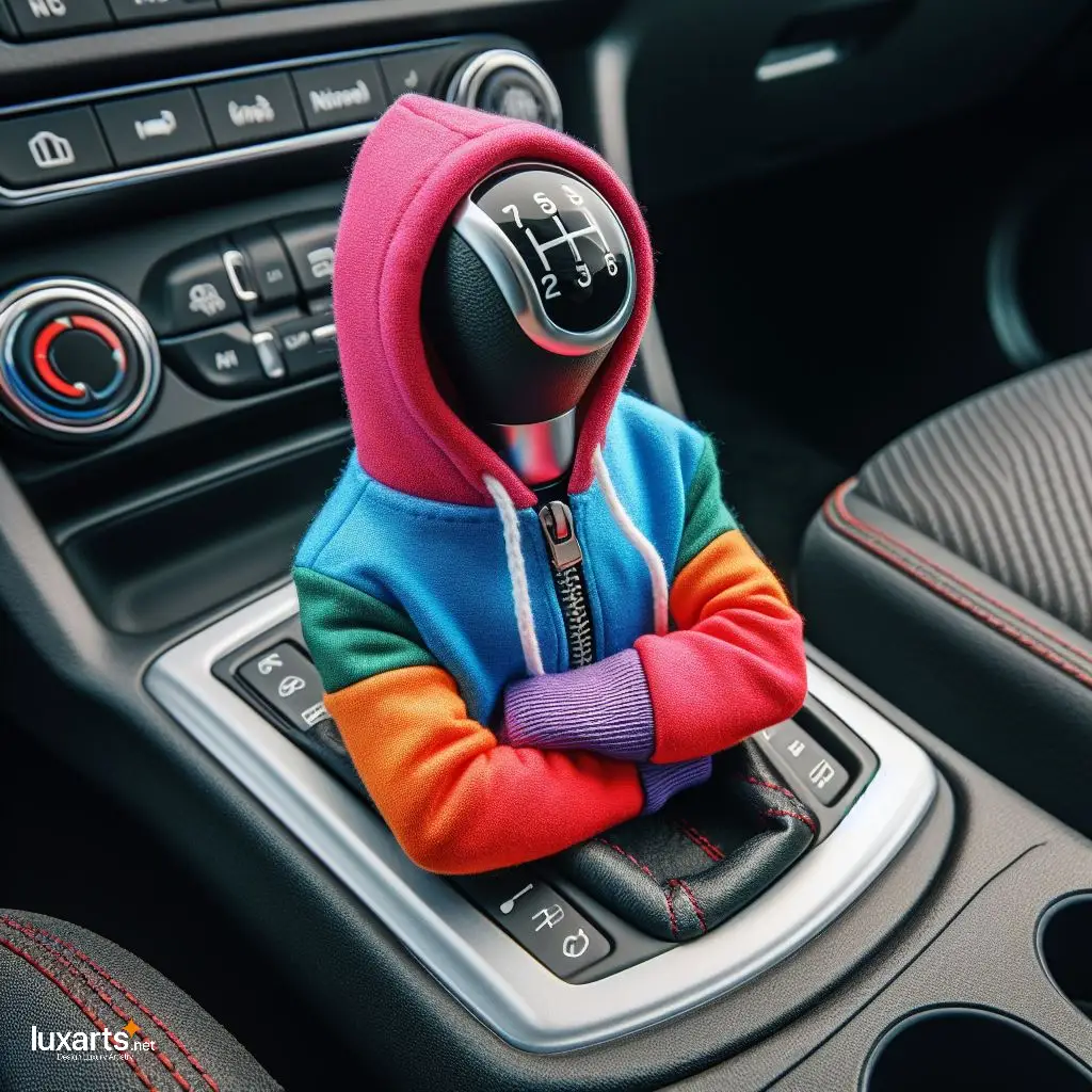 Hoodie Shaped Gear Shift Knob Cover: Add Style to Your Ride luxarts gear stick hoodie 7
