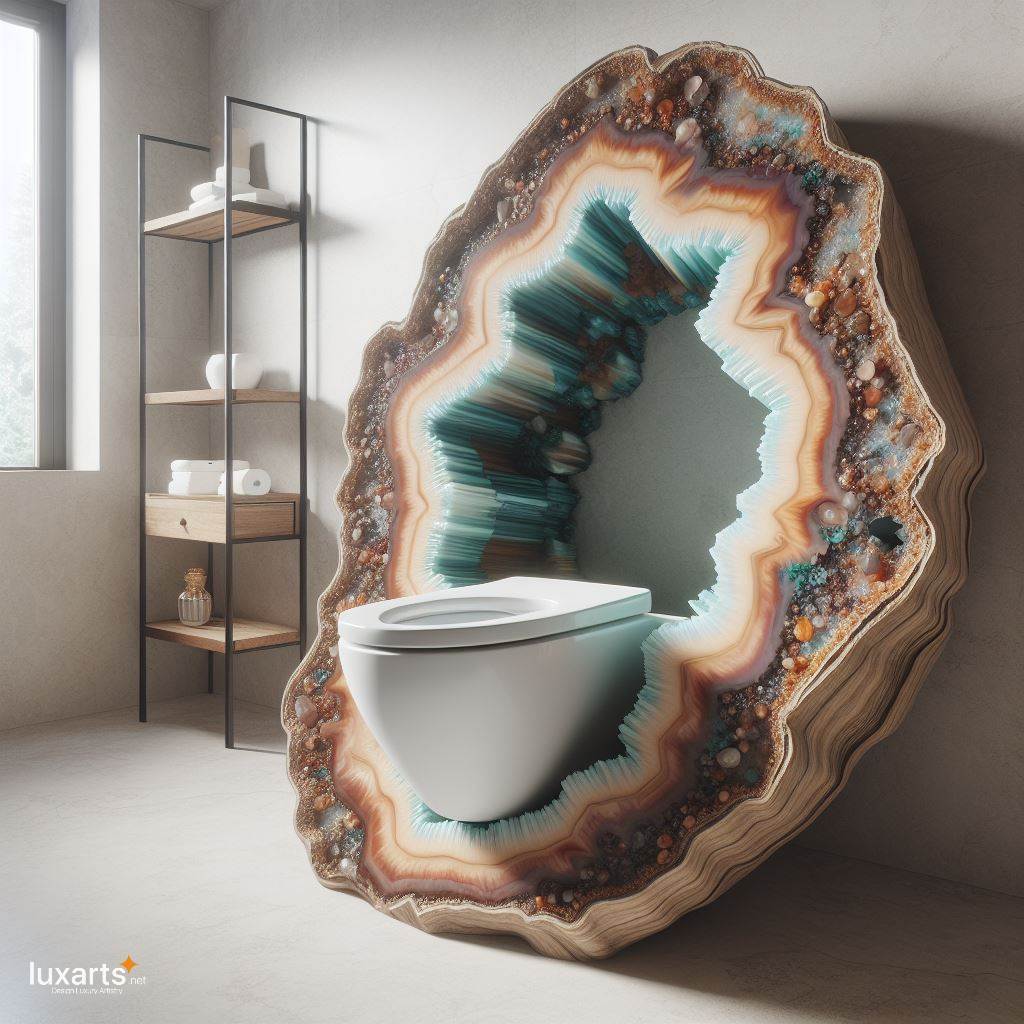 Elevate Your Bathroom with Elegance: The Geode Crystal Toilet luxarts geode crystal toilet 1